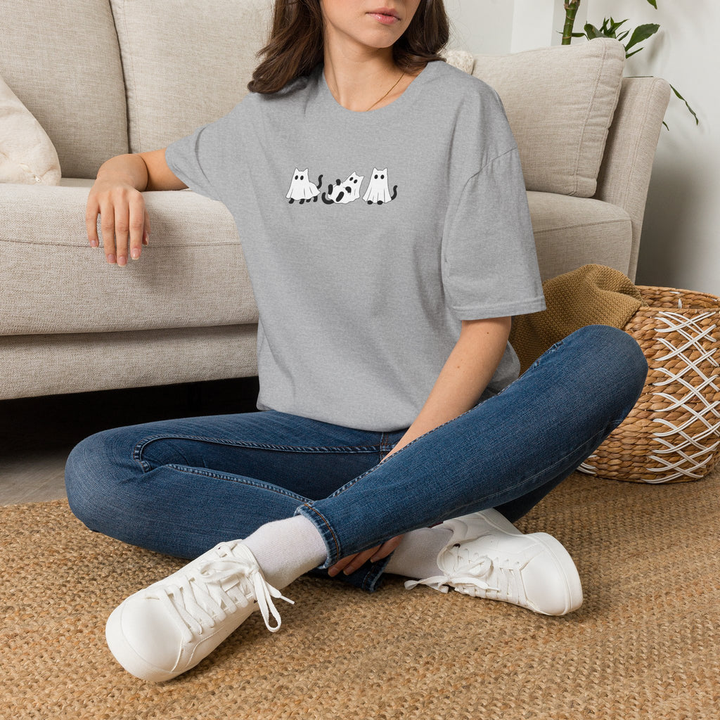 Cute Black Cat Ghosts, Haunted Kitties Halloween Gildan Unisex Softstyle T-Shirt