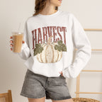Autumn Harvest, White Pumpkin Retro Gildan Unisex Heavy Blend™ Crewneck Sweatshirt