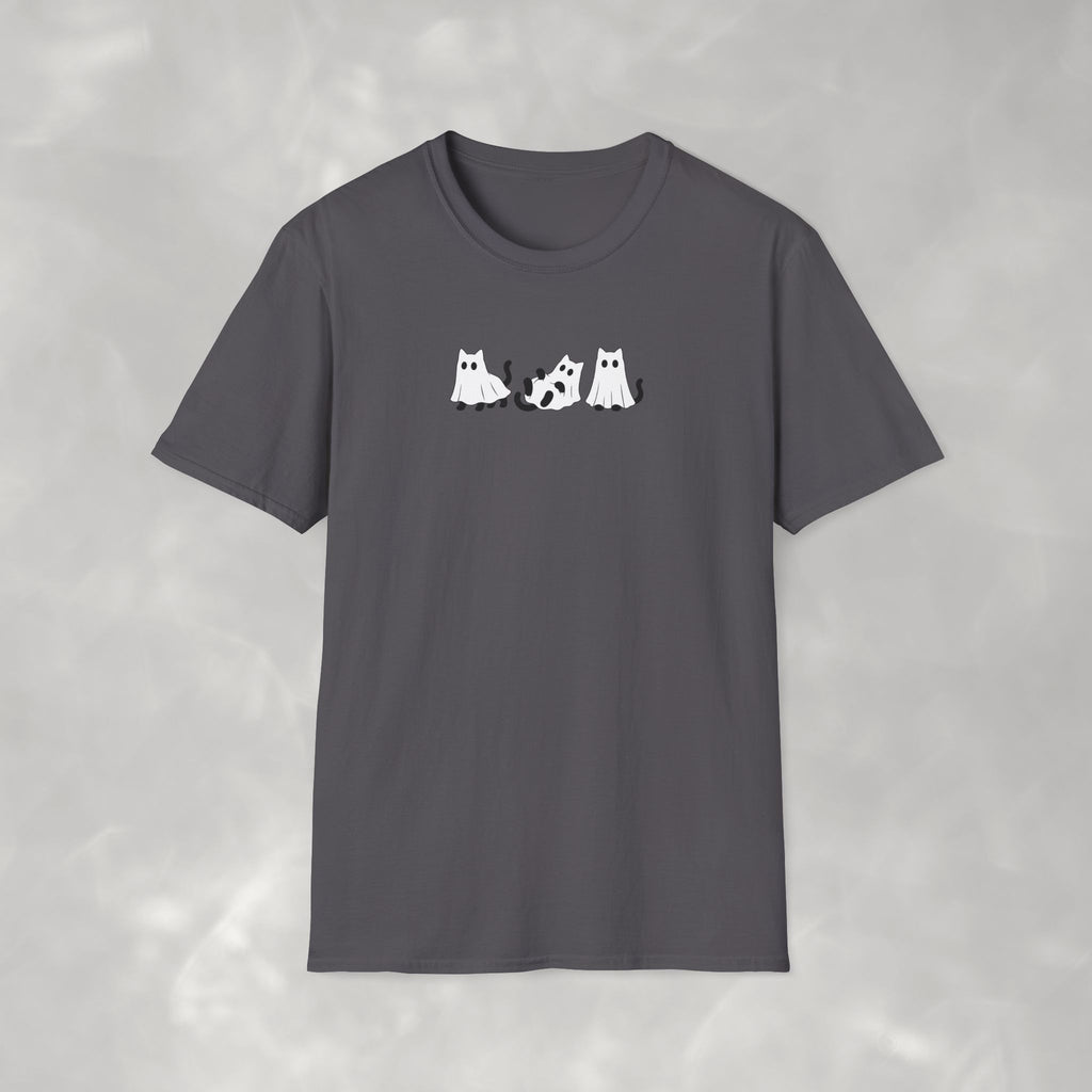 Cute Black Cat Ghosts, Haunted Kitties Halloween Gildan Unisex Softstyle T-Shirt
