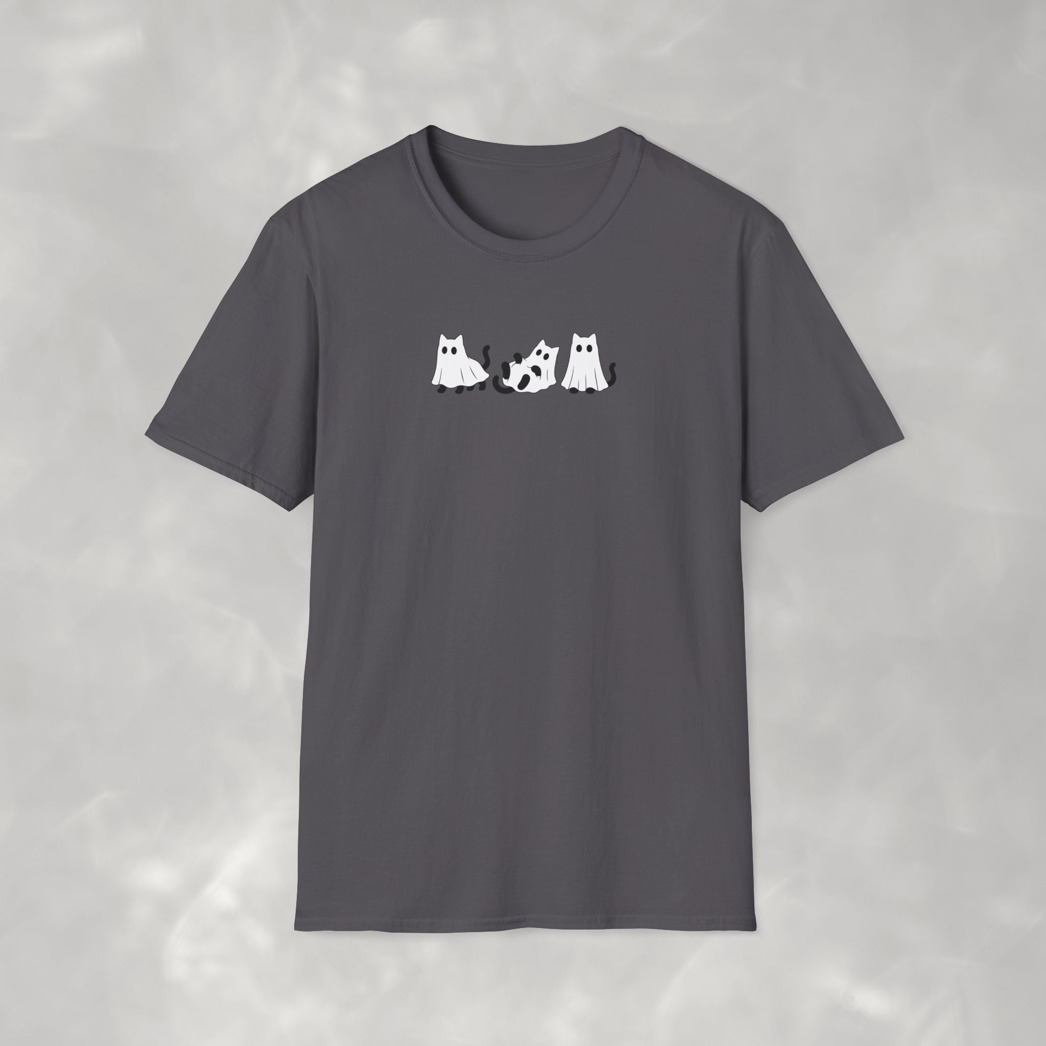 Cute Black Cat Ghosts, Haunted Kitties Halloween Gildan Unisex Softstyle T-Shirt