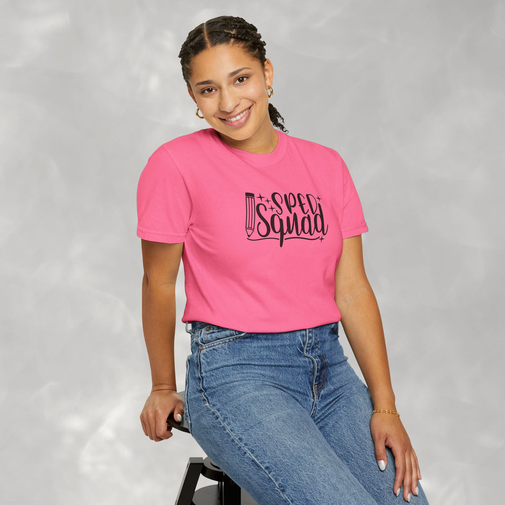 SPED Squad Comfort Colors Gildan Unisex Garment-Dyed T-shirt for Educators, Teachers, Paraprofessionals