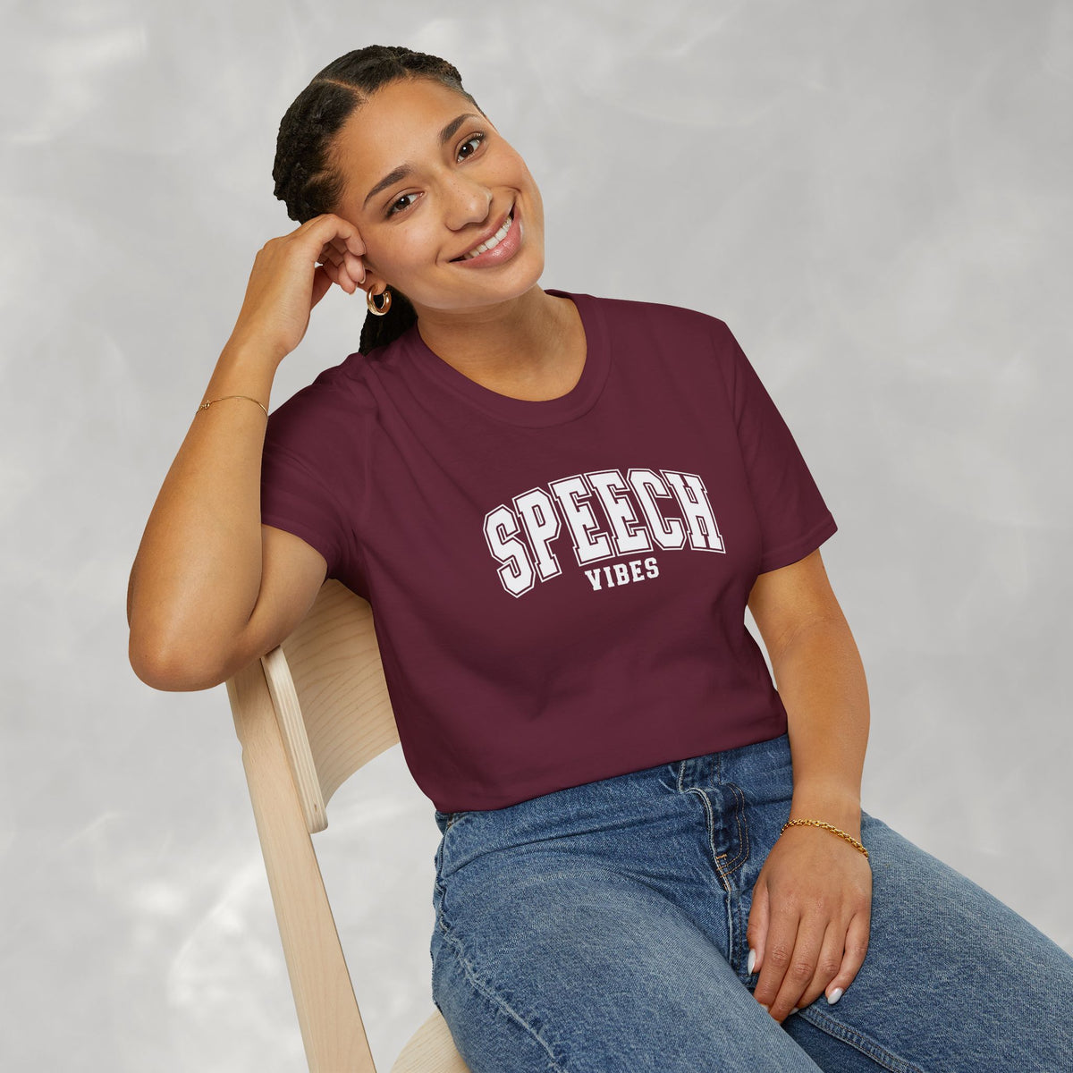 Speech Vibes Gildan Unisex Softstyle T-Shirt for SLP, SLPA, Speech Therapy
