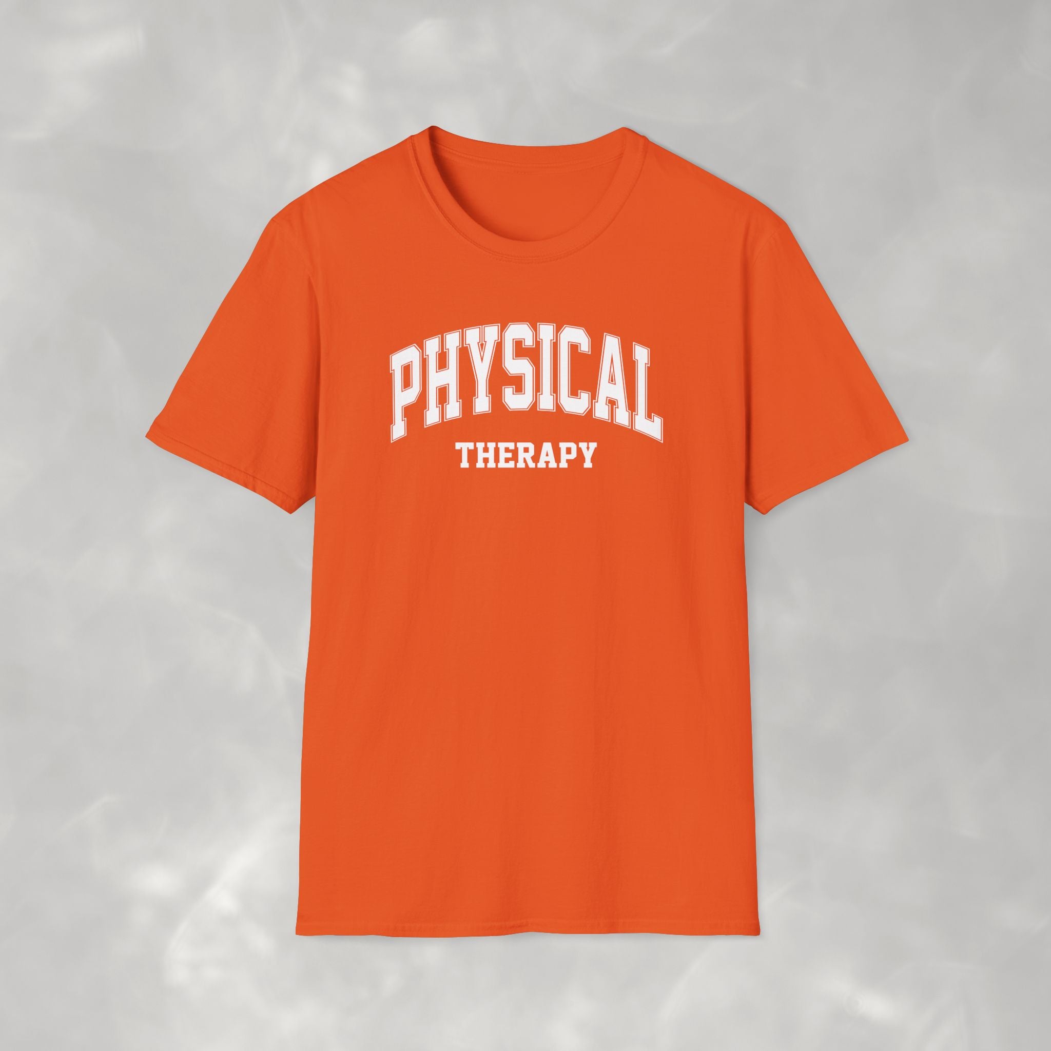 Physical Therapy, Therapist Varsity Style Gildan Unisex Softstyle T-Shirt