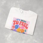It's Okay to Feel All the Feels Gildan Unisex Heavy Blend™ Crewneck Sweatshirt for OT, PT, Speech, School Therapists