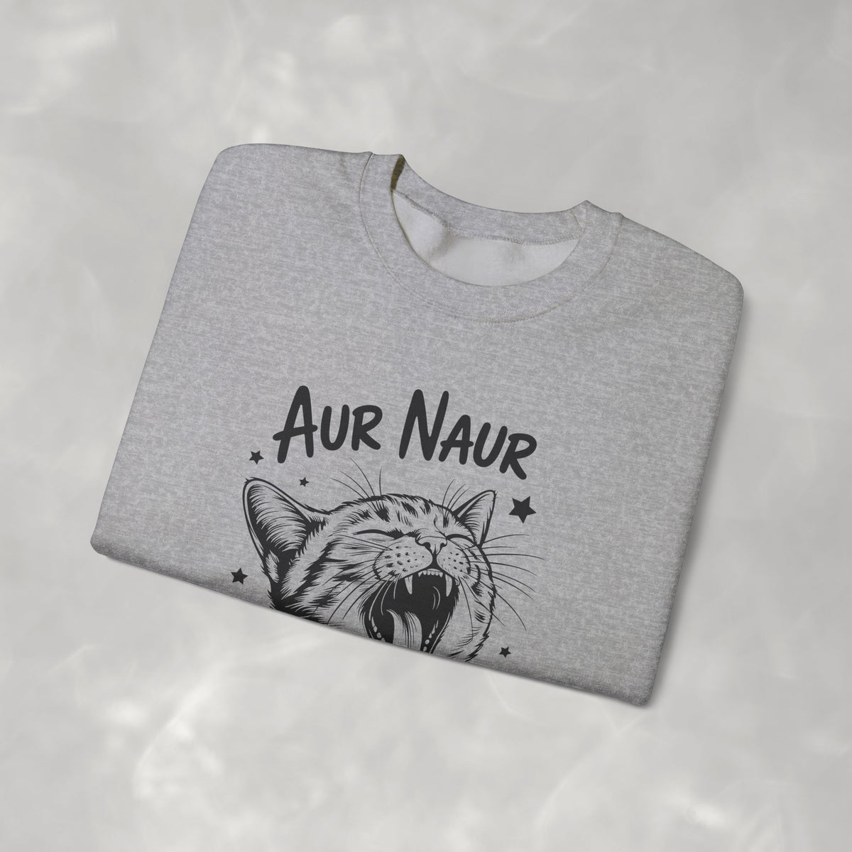 Aur Naur (Oh No) Funny Cat Lover Unisex Heavy Blend™ Crewneck Sweatshirt