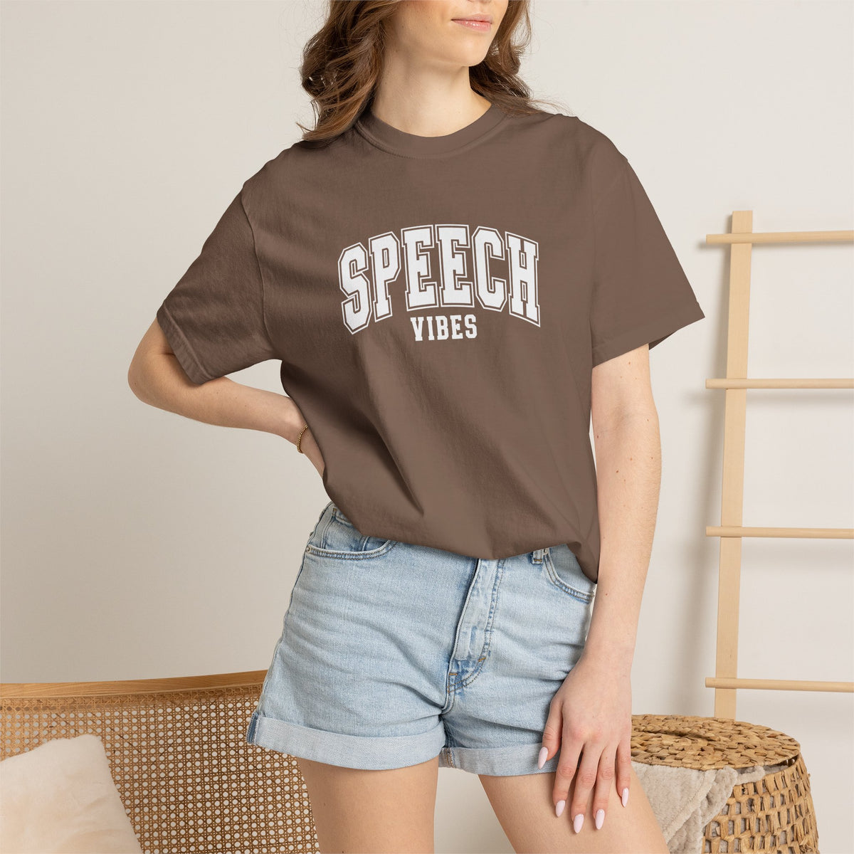 Speech Vibes, Unisex Comfort Colors Tee for SLP, SLPA, Speech Therapy