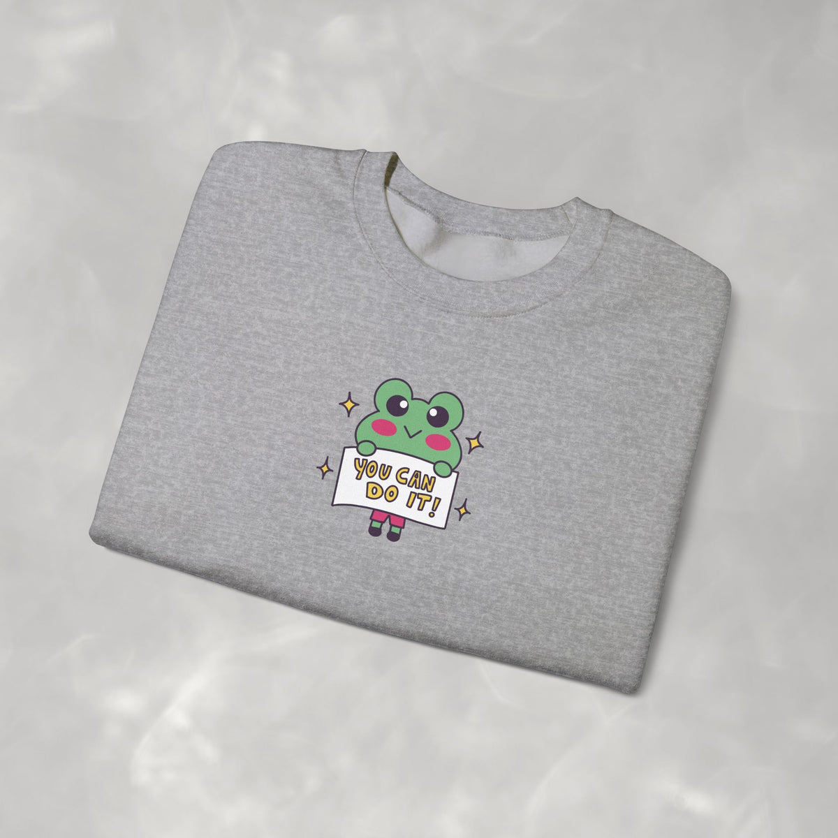 You Can Do It, Cute Motivational Frog Unisex Heavy Blend™ Crewneck Sweatshirt for OT, PT, Speech Therapist