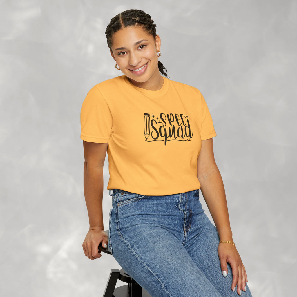 SPED Squad Comfort Colors Gildan Unisex Garment-Dyed T-shirt for Educators, Teachers, Paraprofessionals