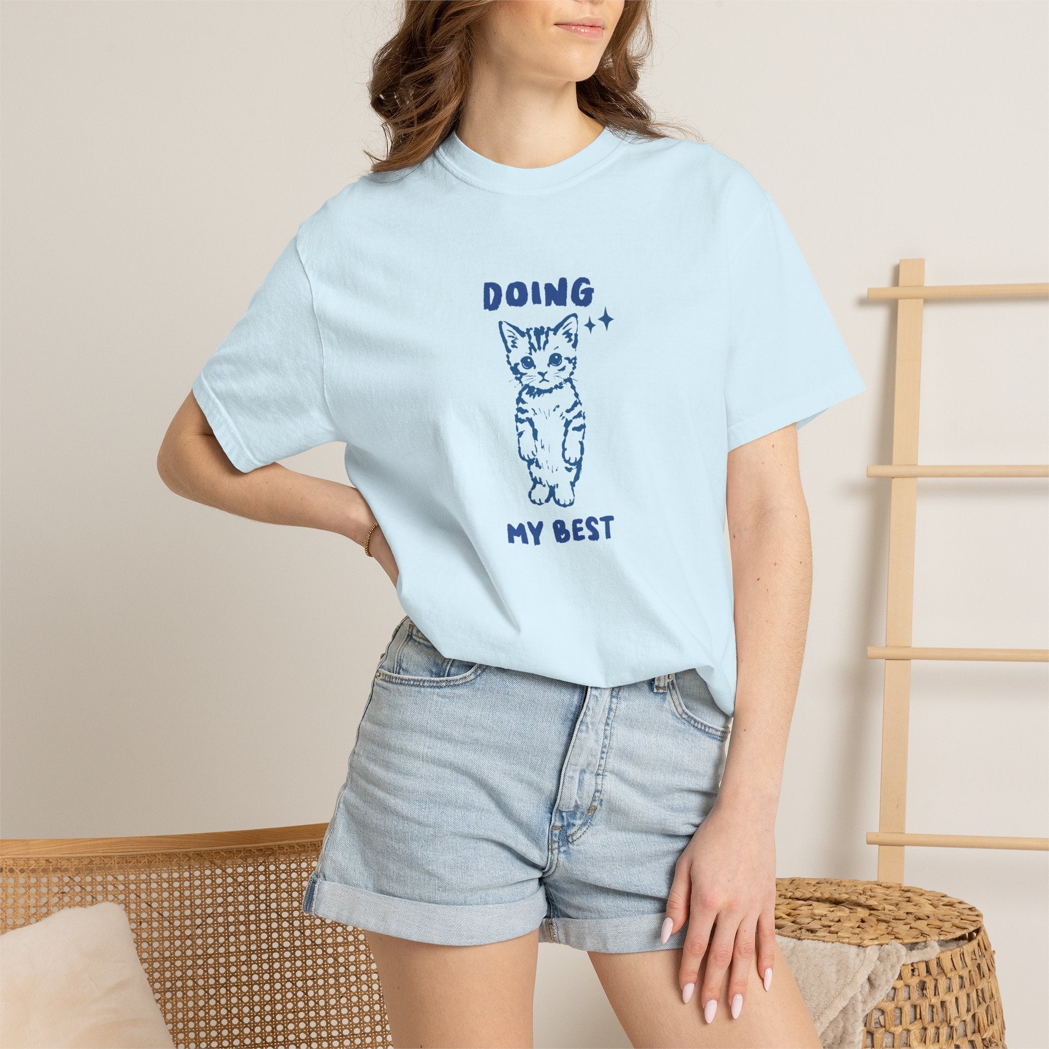 Doing My Best, Cute, Funny Cat Lover Comfort Colors Tee