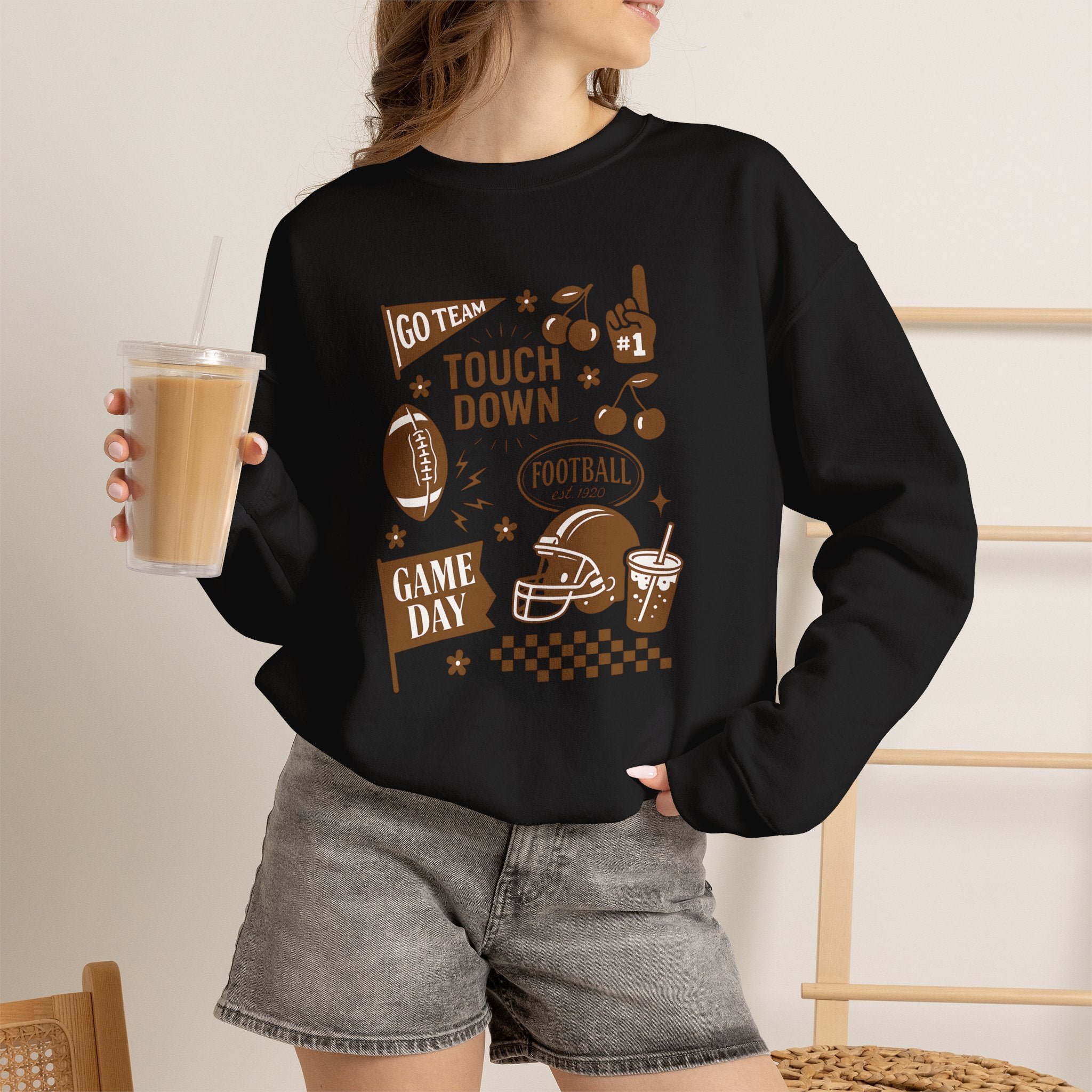 Football Preppy Game Day Gildan Unisex Heavy Blend™ Crewneck Sweatshirt