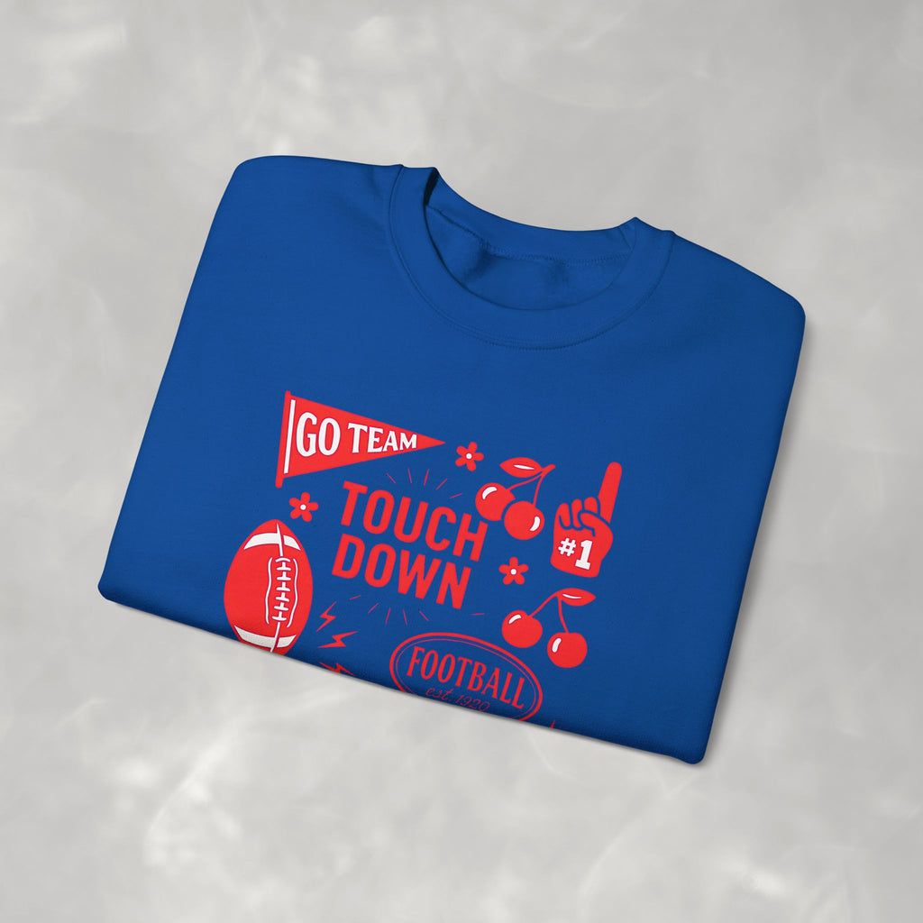 Football Season, Touchdown, Gameday, Cute Gildan Unisex Heavy Blend™ Crewneck Sweatshirt