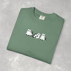 Cute Black Cat Ghosts, Haunted Kitties Halloween Comfort Colors Tee
