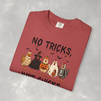 No Tricks Just Chicks, Funny Halloween Chickens in Costumes, Comfort Colors Tee