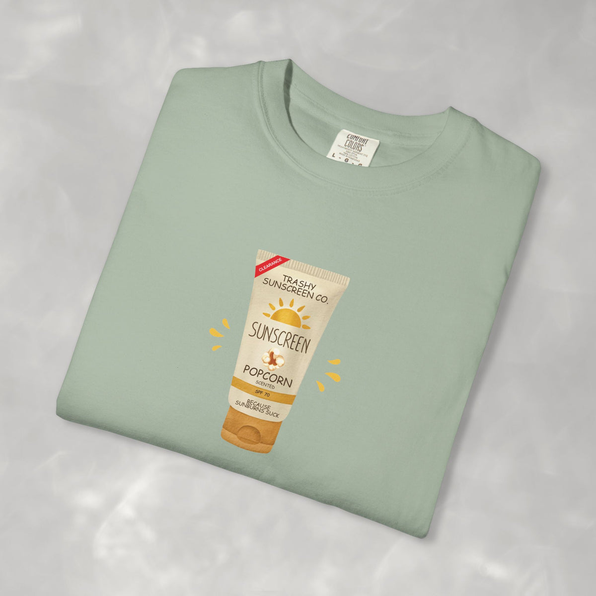 Popcorn Scented Sunscreen, Funny, Random Questionable Concepts Comfort Colors Tee