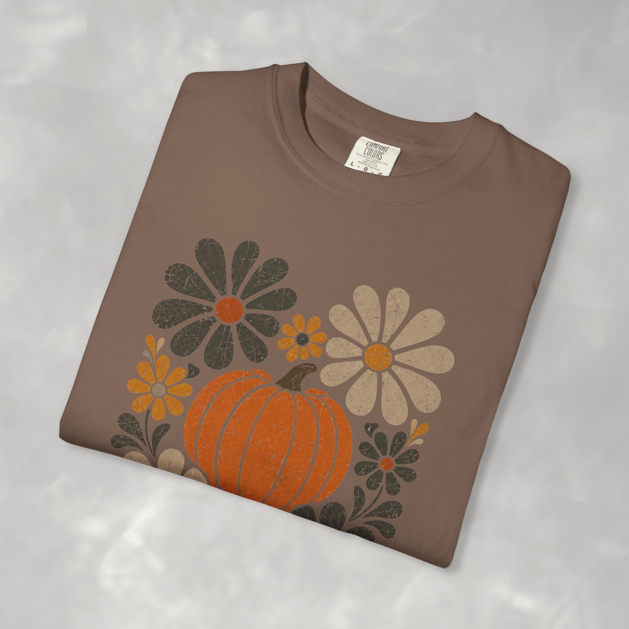 Retro Fall, Autumn Pumpkin Comfort Colors Tee