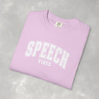 Speech Vibes, Unisex Comfort Colors Tee for SLP, SLPA, Speech Therapy