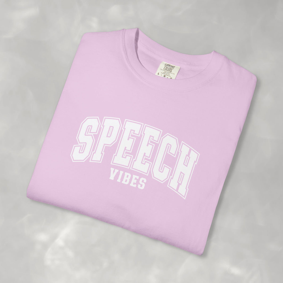 Speech Vibes, Unisex Comfort Colors Tee for SLP, SLPA, Speech Therapy