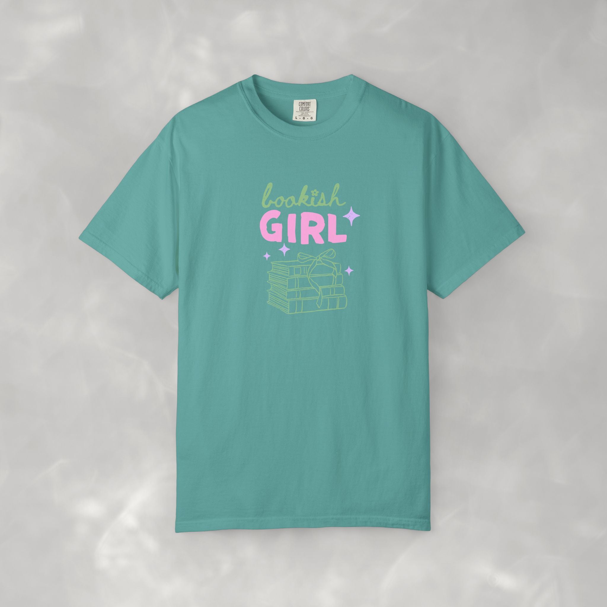Bookish Girl, Comfort Colors Tee for Book Lovers