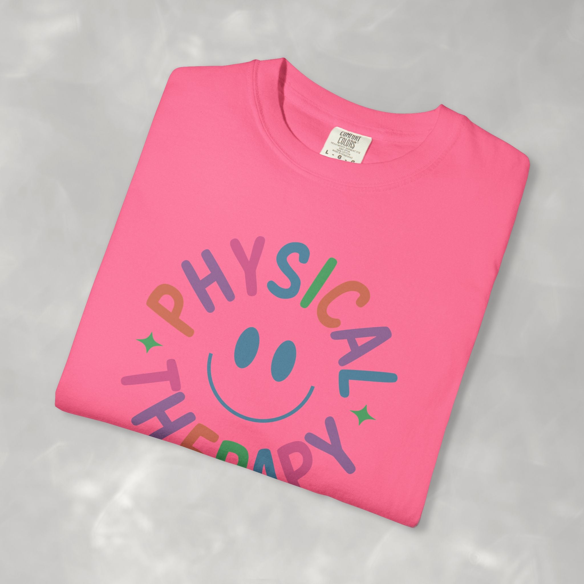 Physical Therapy, Cute Playful Smile, PT, PTA Unisex Comfort Colors Tee