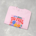 It's Okay to Feel All the Feels Gildan Unisex Heavy Blend™ Crewneck Sweatshirt for OT, PT, Speech, School Therapists
