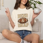 Funny Bend And Snap Football Comfort Colors Tee for Women