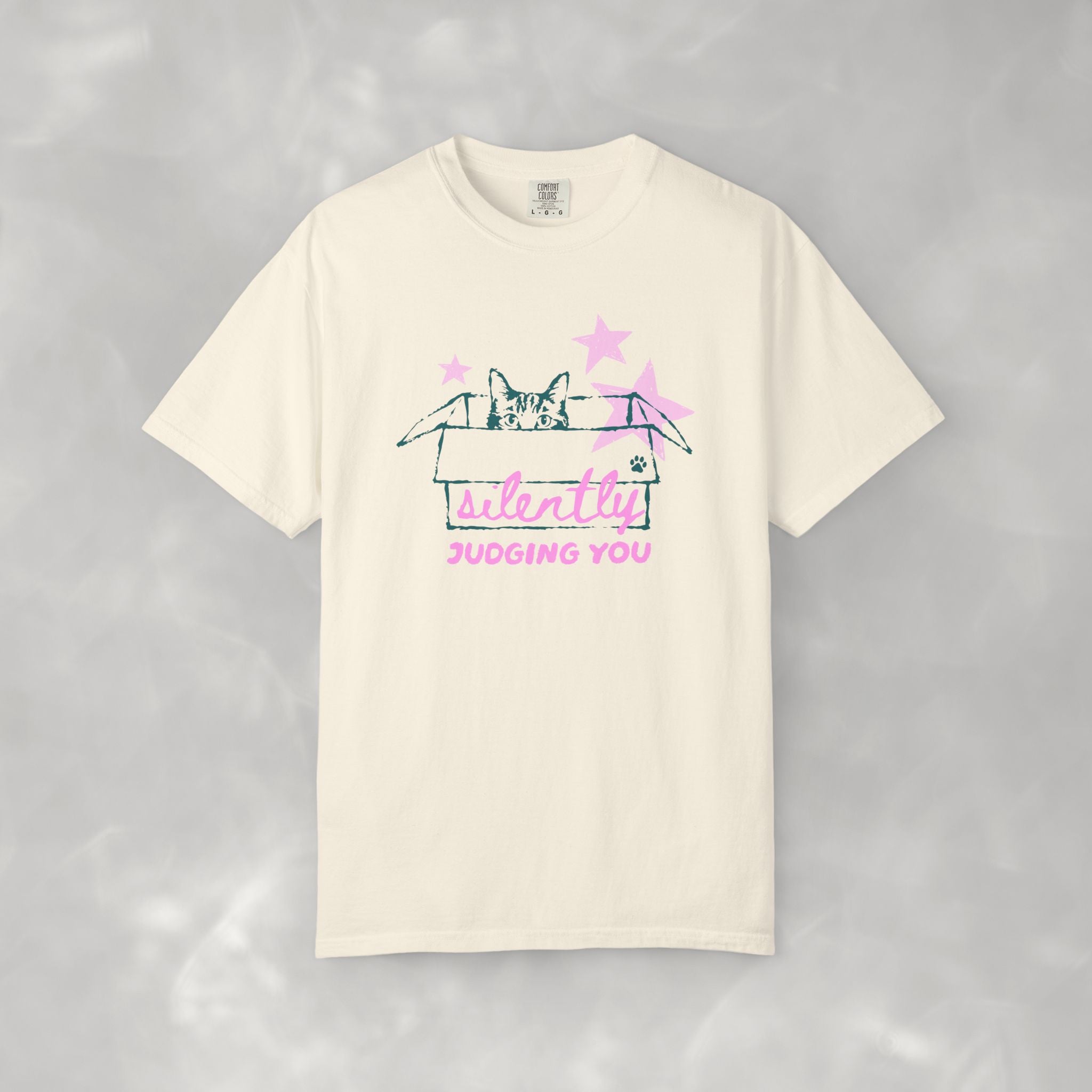 Silently Judging You, Funny, Cat Lover Comfort Colors Tee