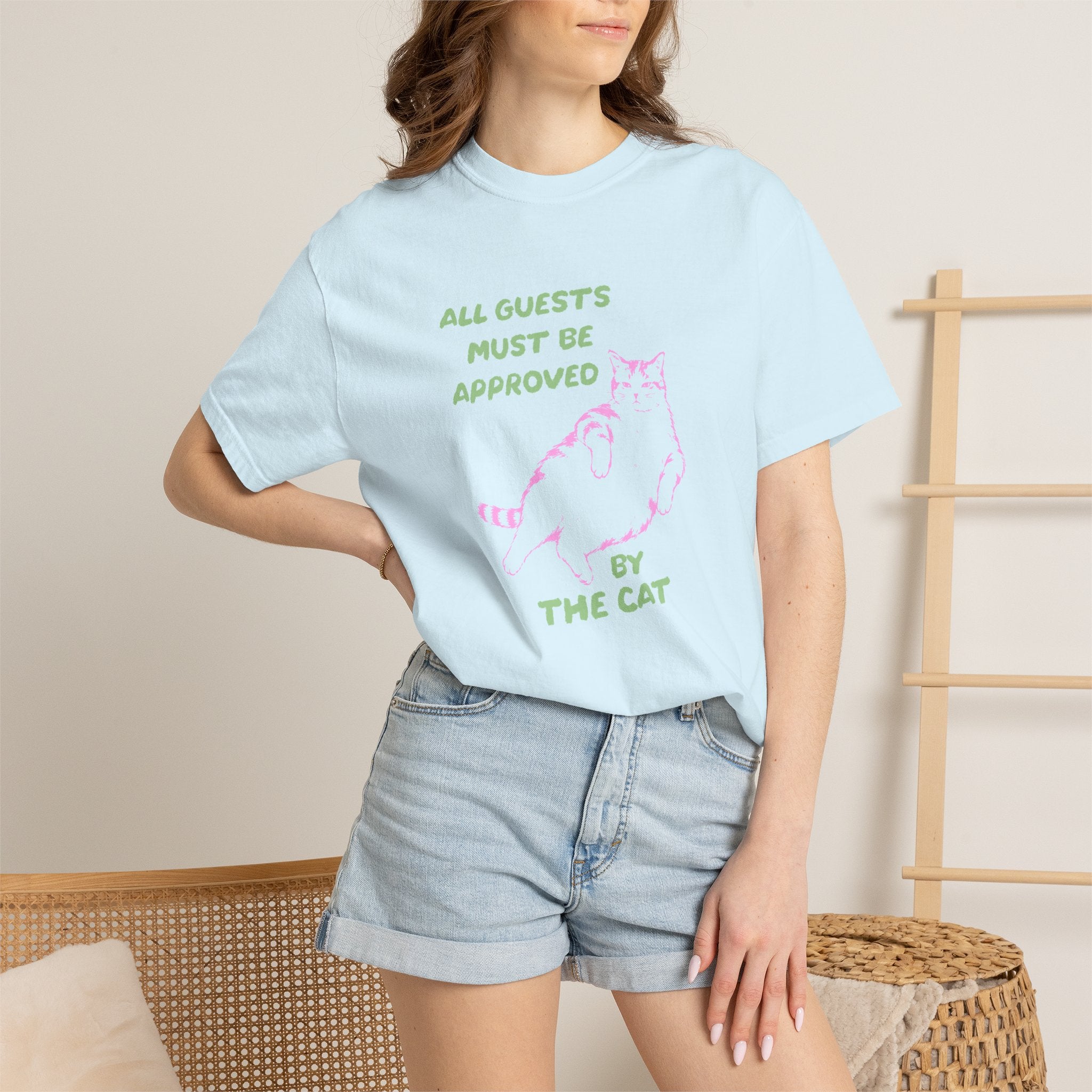 All Guests Must Be Approved By The Cat, Funny, Cat Lover Comfort Colors Tee