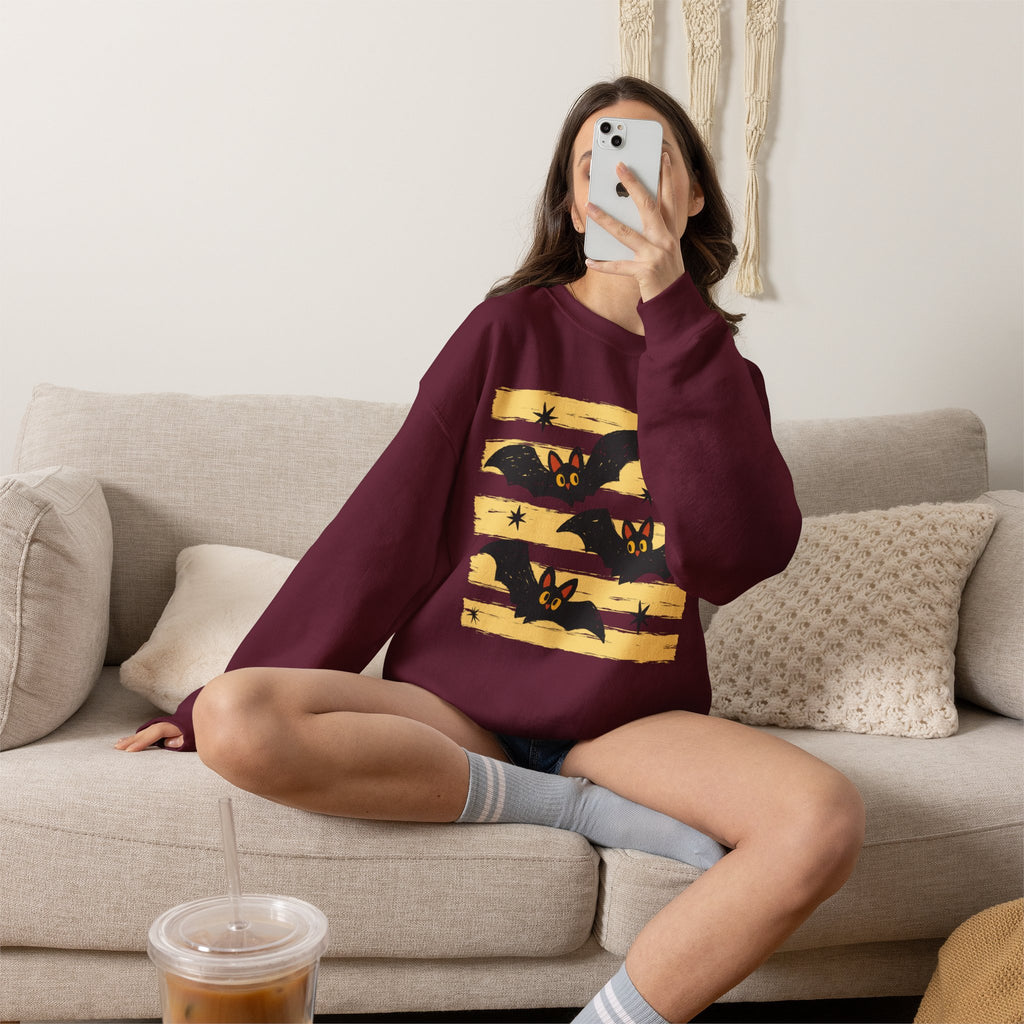 Cute Halloween Bats, Gildan Unisex Heavy Blend™ Crewneck Sweatshirt
