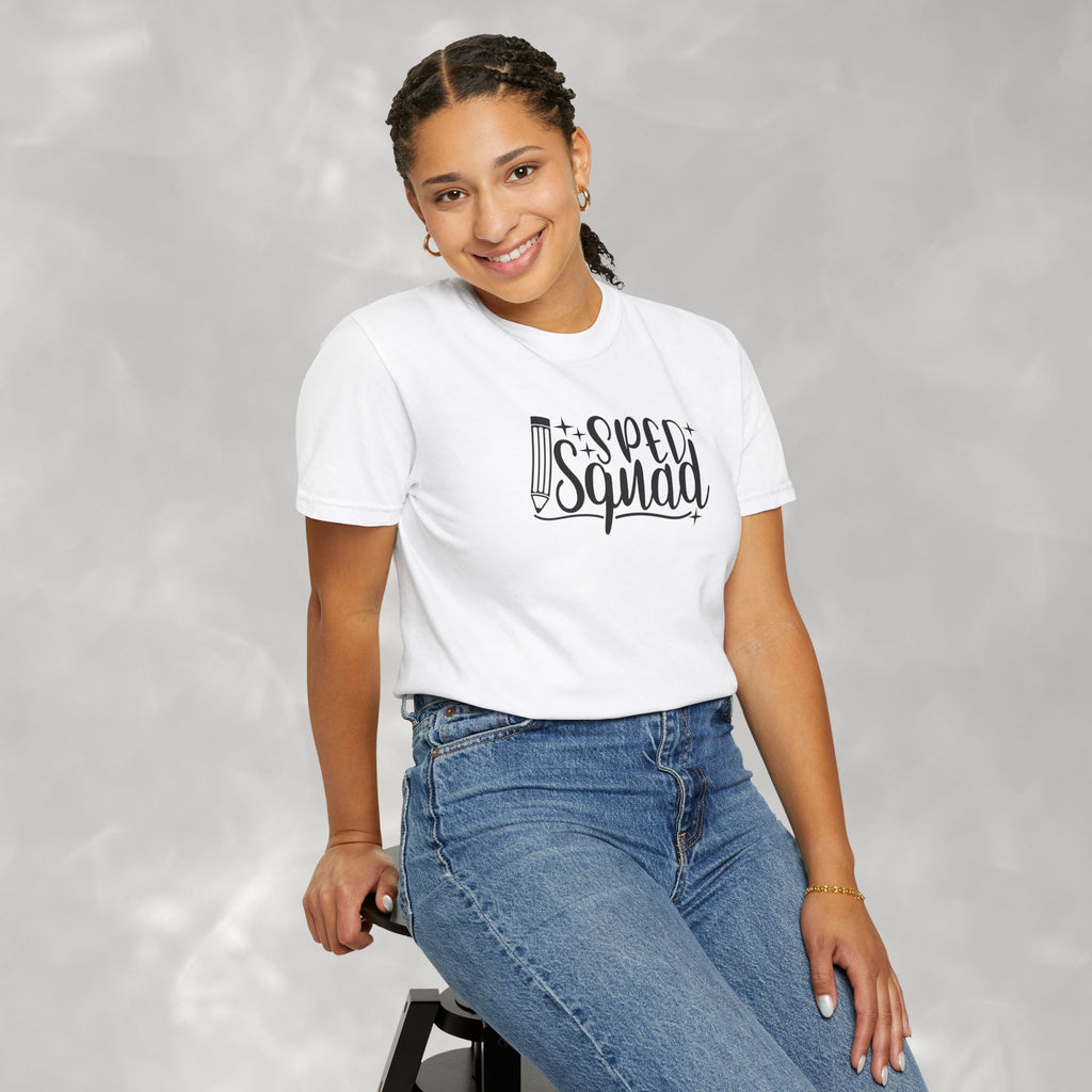 SPED Squad Comfort Colors Gildan Unisex Garment-Dyed T-shirt for Educators, Teachers, Paraprofessionals