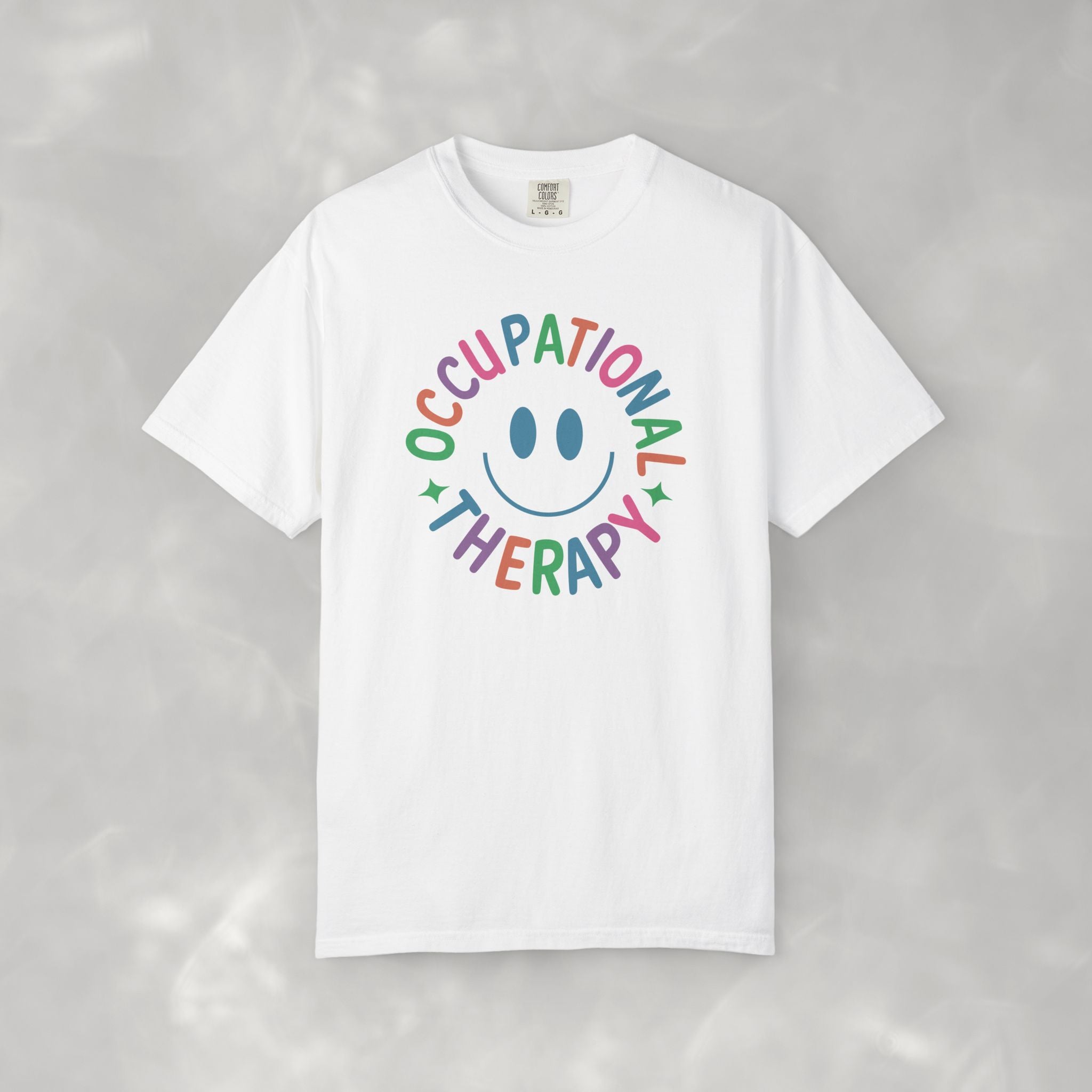 Occupational Therapy, Cute Playful Smile, OT, COTA Comfort Colors Tee