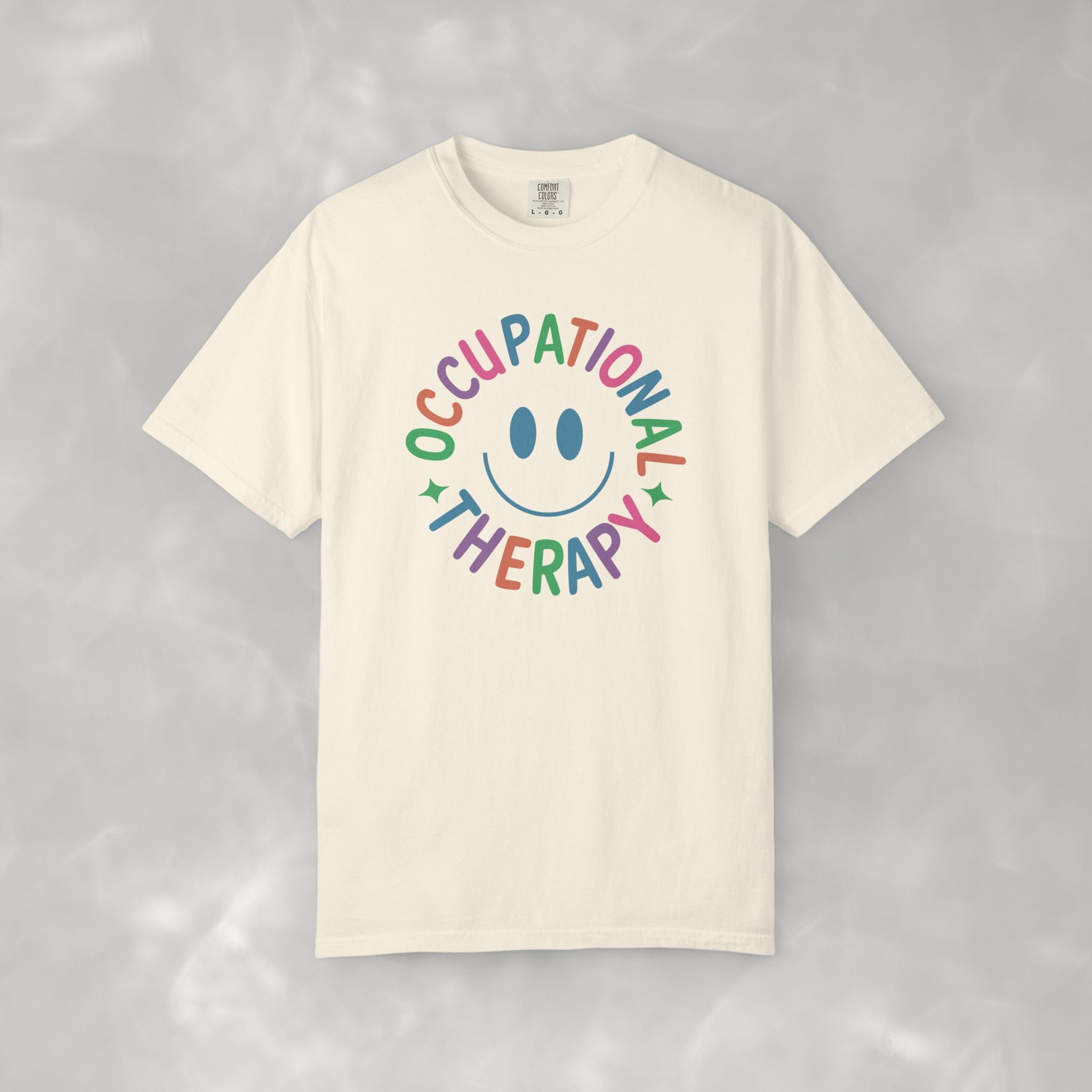 Occupational Therapy, Cute Playful Smile, OT, COTA Comfort Colors Tee