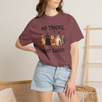 No Tricks Just Chicks, Funny Halloween Chickens in Costumes, Comfort Colors Tee