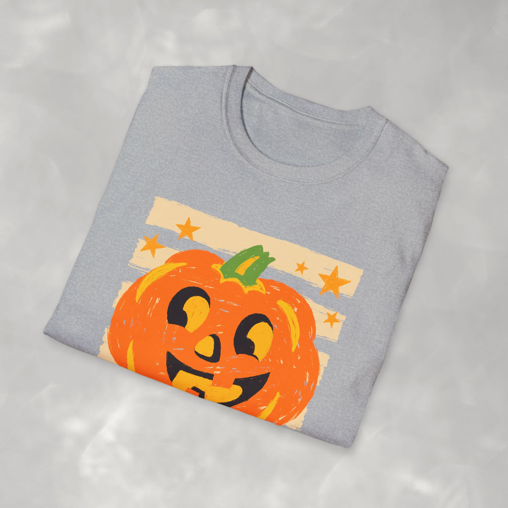 Happy Jack-O-Lantern, Striped Halloween Gildan Unisex Softstyle T-Shirt