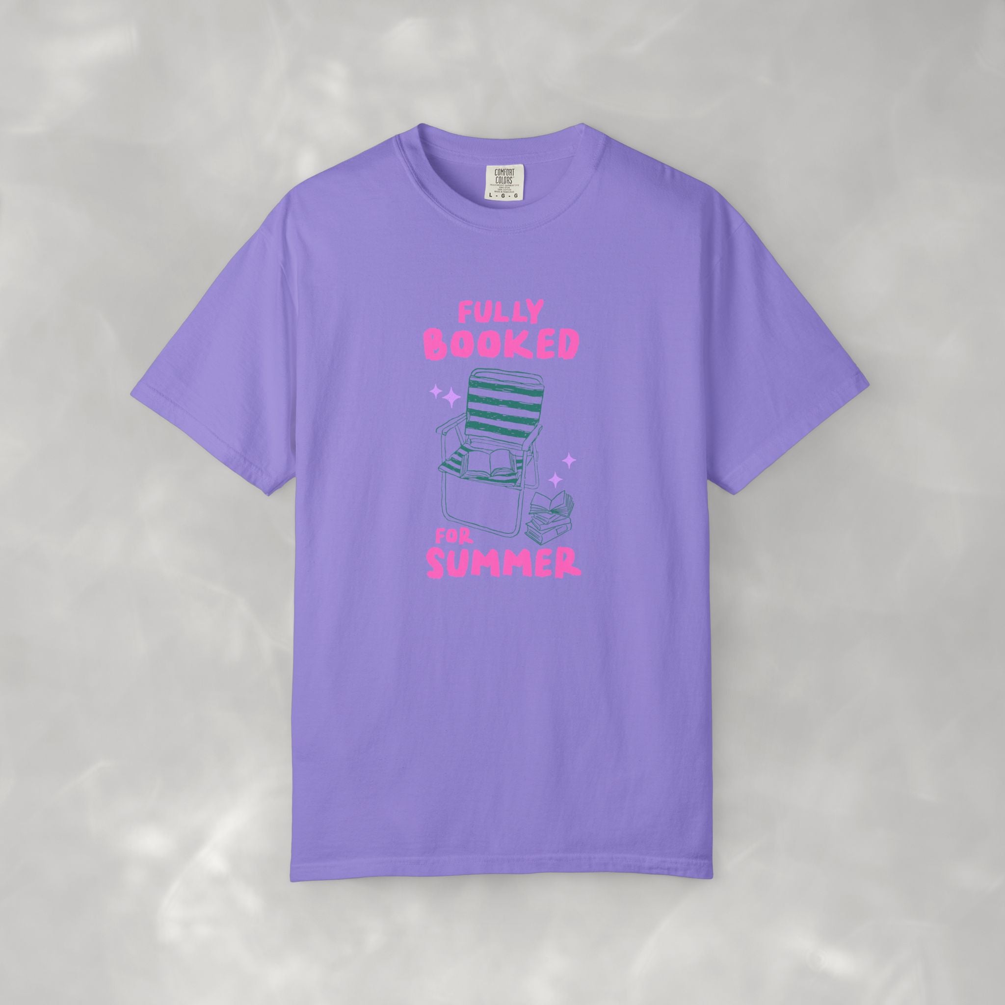 Fully Booked for Summer, Book Lover, Summer Comfort Colors Tee