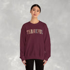 Thankful Cute Boho Trendy Gildan Unisex Heavy Blend™ Crewneck Sweatshirt for Autumn, Fall, Thanksgiving