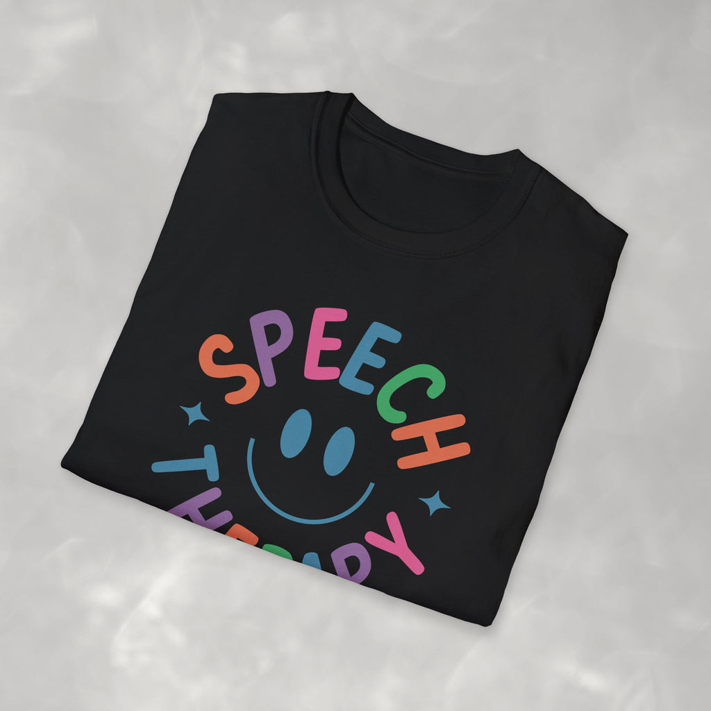 Speech Therapy, Cute Playful Smile, SLP, SLPA Gildan Unisex Softstyle T-Shirt