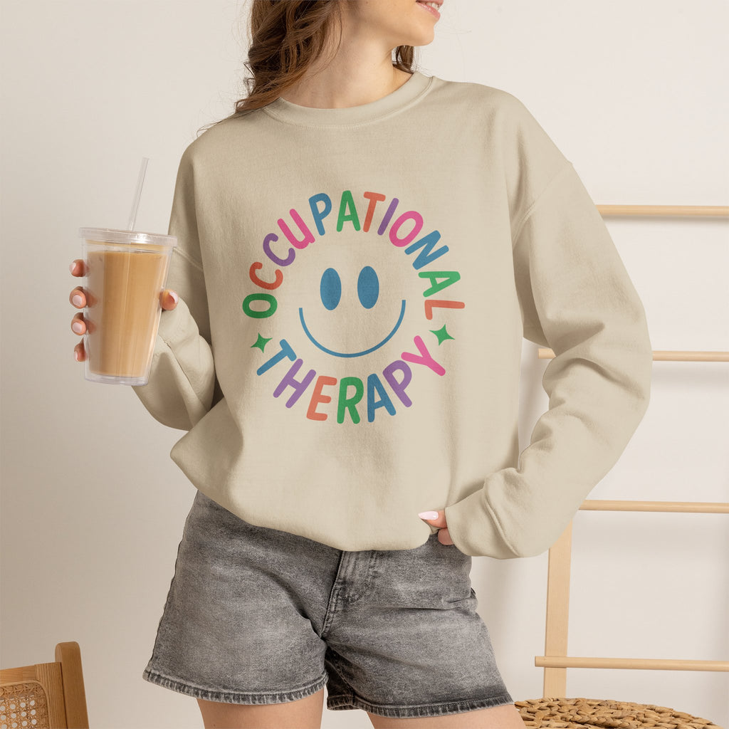 Occupational Therapy, Cute Playful Smile, OT, COTA Gildan Unisex Heavy Blend™ Crewneck Sweatshirt