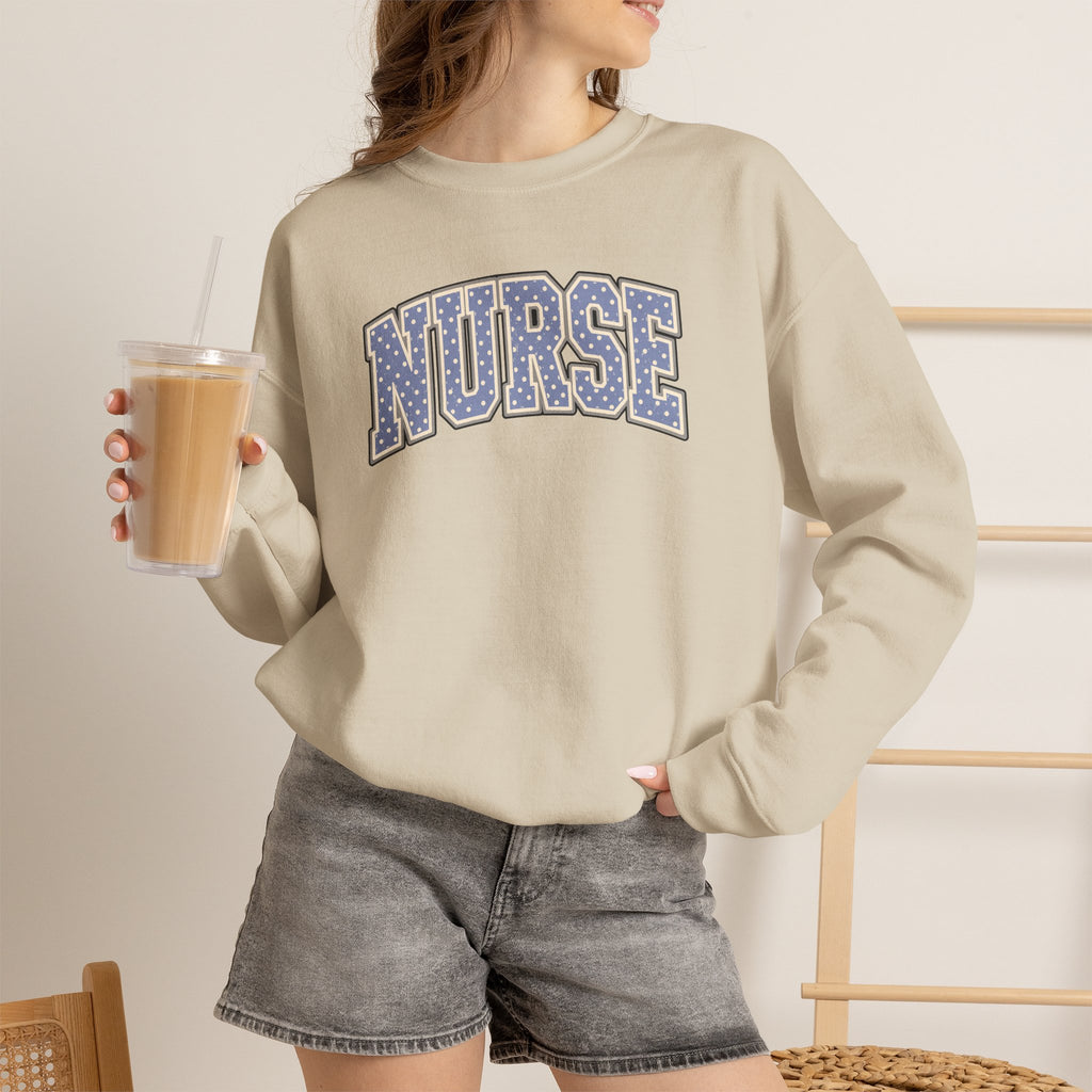 Nurse Vasity Polka Dot Gildan Unisex Heavy Blend™ Crewneck Sweatshirt