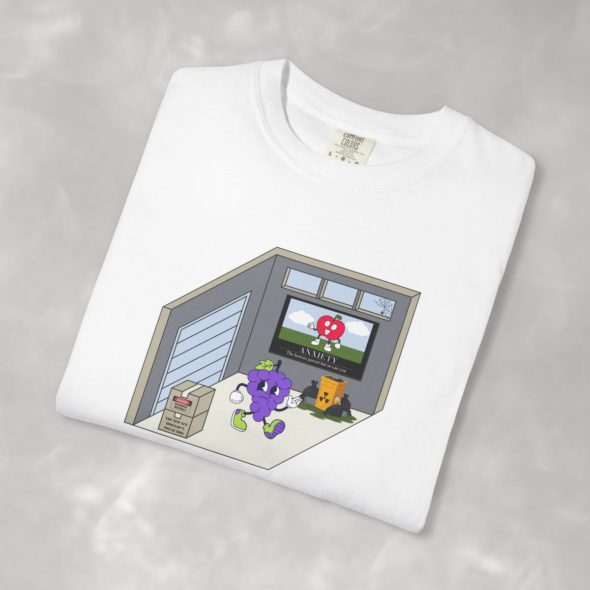 First Day Jitters, Grape Walking into Garage, Questionable Concepts Comfort Colors Unisex Garment-Dyed T-shirt