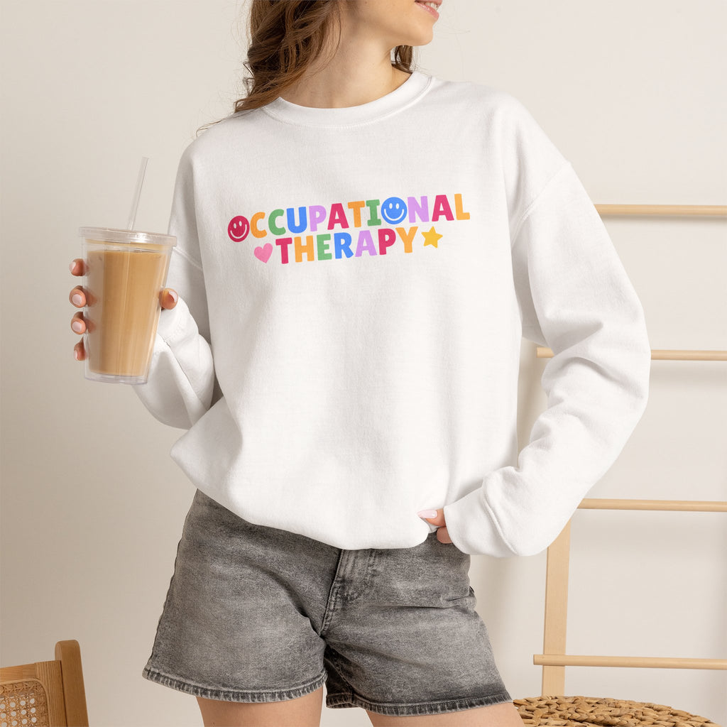 Occupational Therapy, Cute Pediatric OT Gildan Unisex Heavy Blend™ Crewneck Sweatshirt for OT, OTR, OTA, COTA