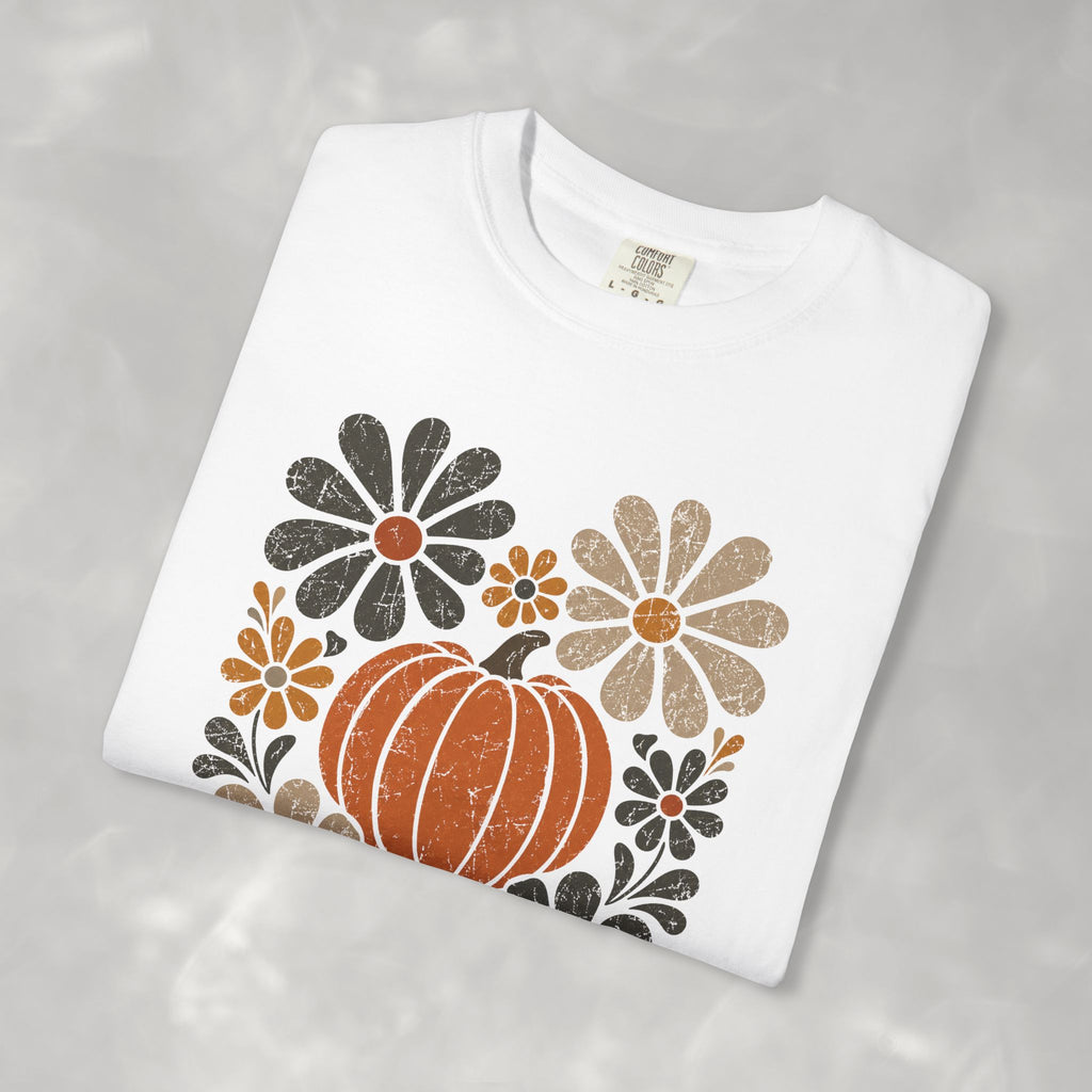 Retro Fall, Autumn Pumpkin Comfort Colors Tee