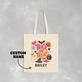 Personalized, Custom Trick-or-Treat, Halloween, Reusable Double-Sided Cotton Canvas Tote Bag for Girls