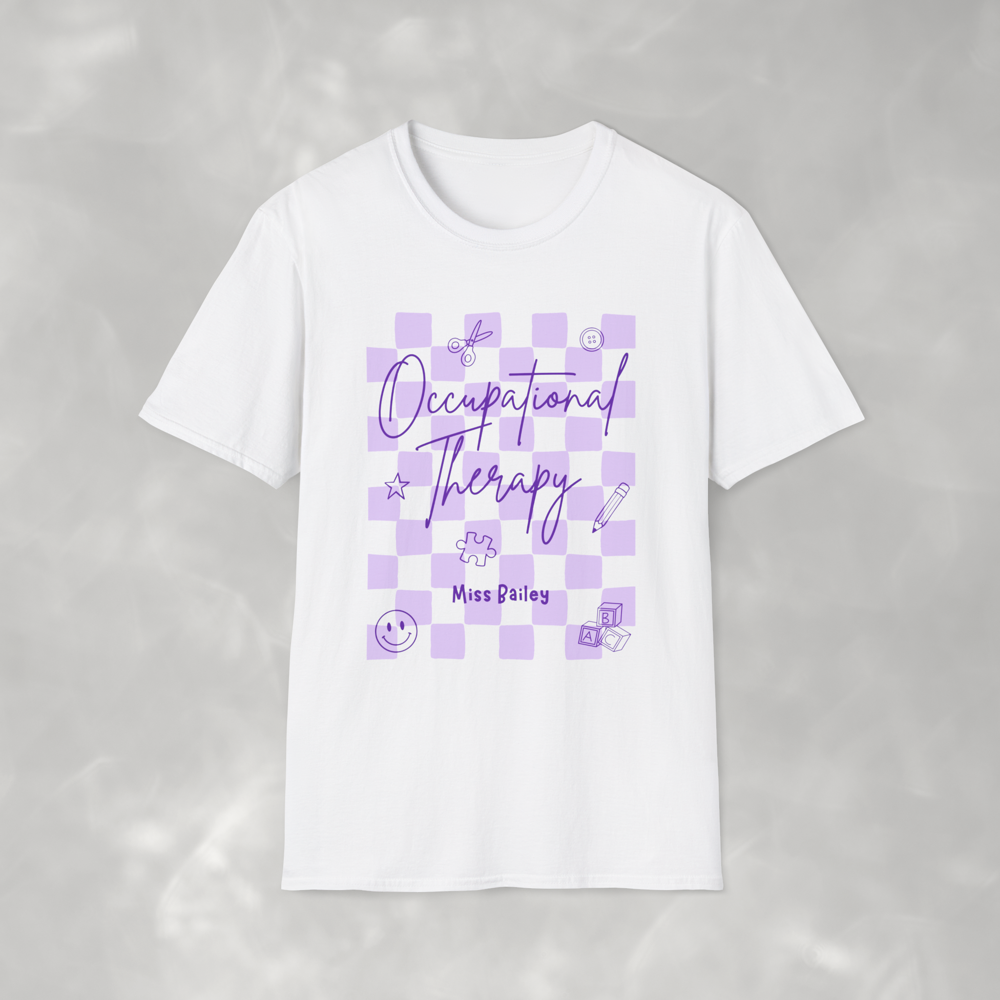 Personalized Occupational Therapy, Custom Gildan Unisex Softstyle T-Shirt