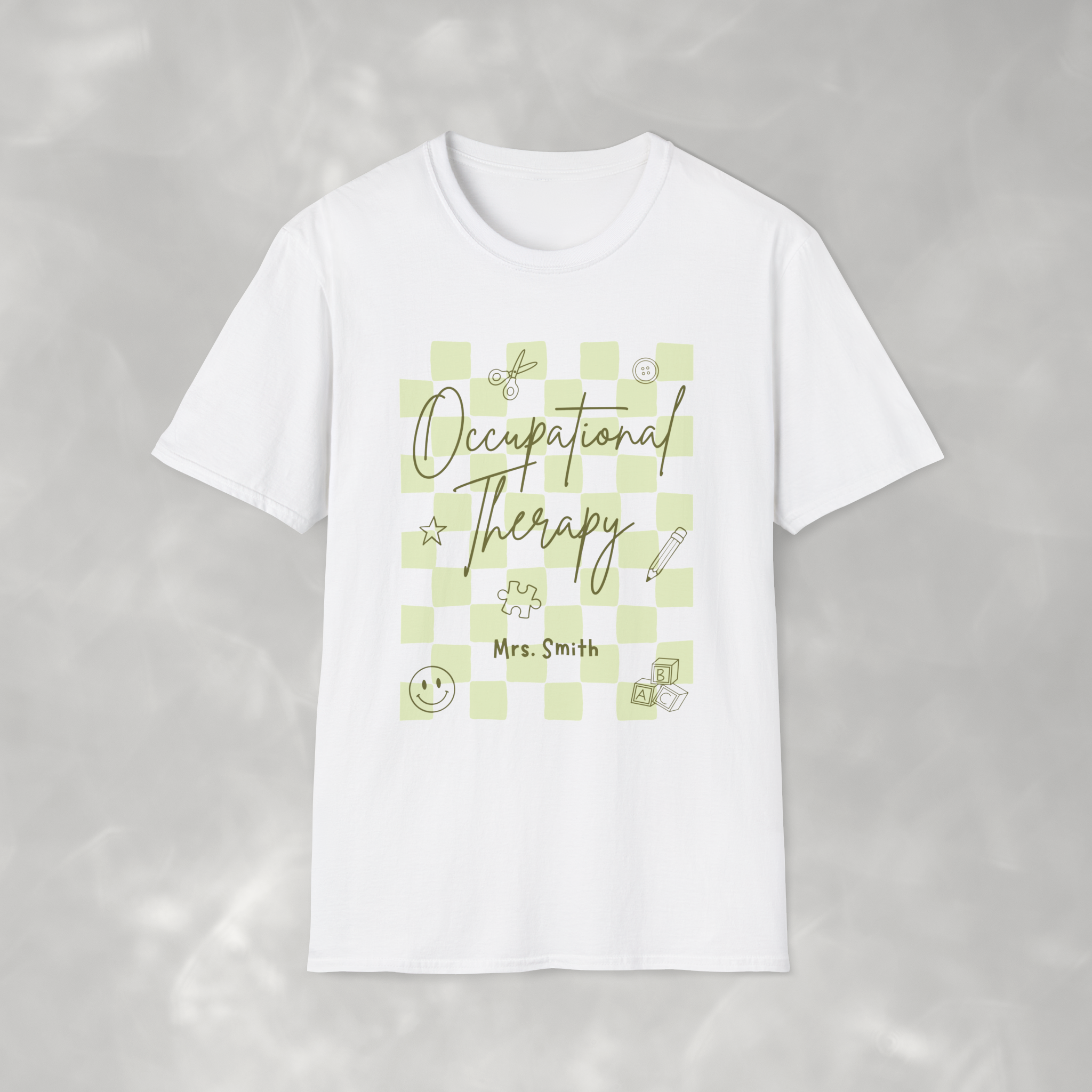 Personalized Occupational Therapy, Custom Gildan Unisex Softstyle T-Shirt