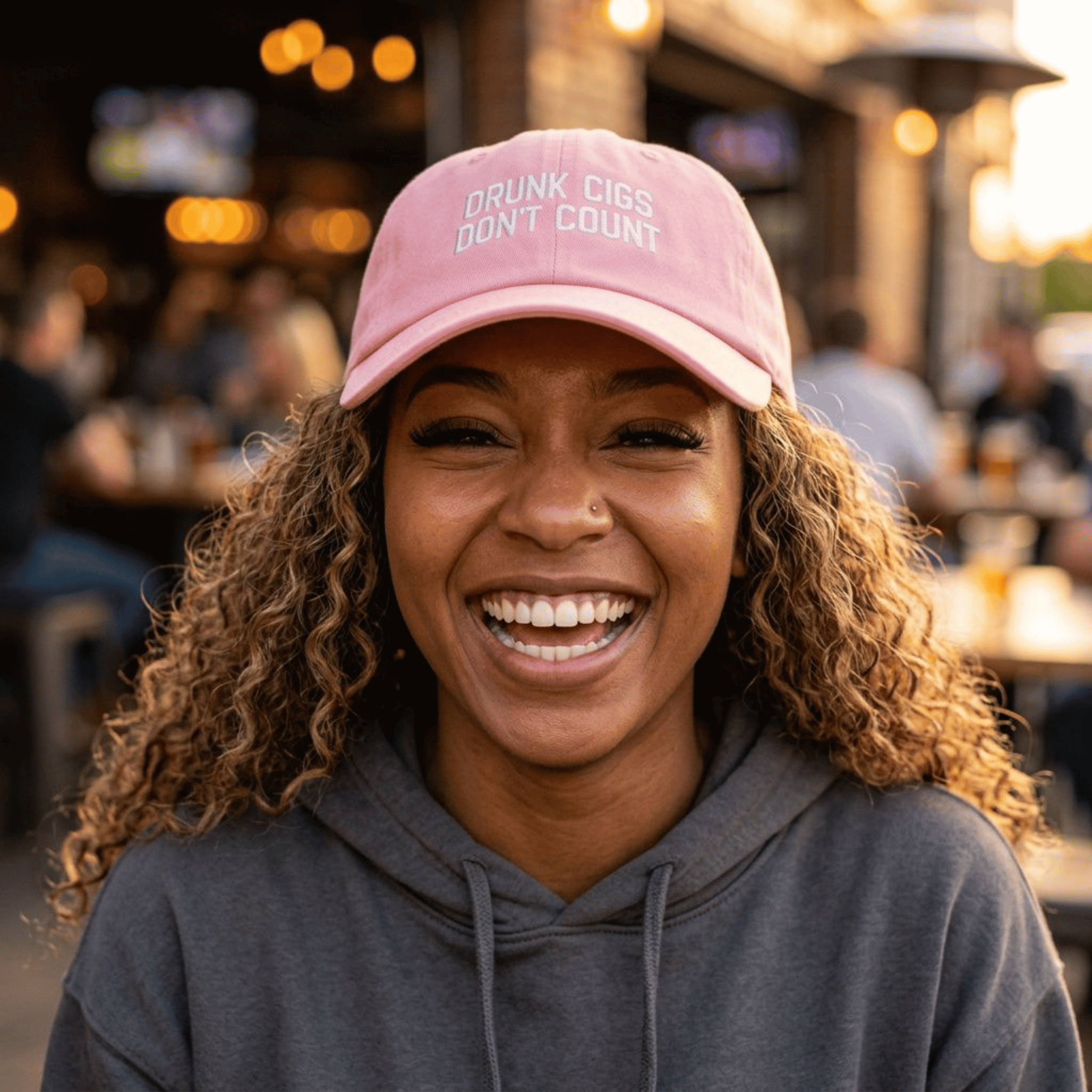 Drunk Cigs Don't Count Embroidered Classic Dad Cap