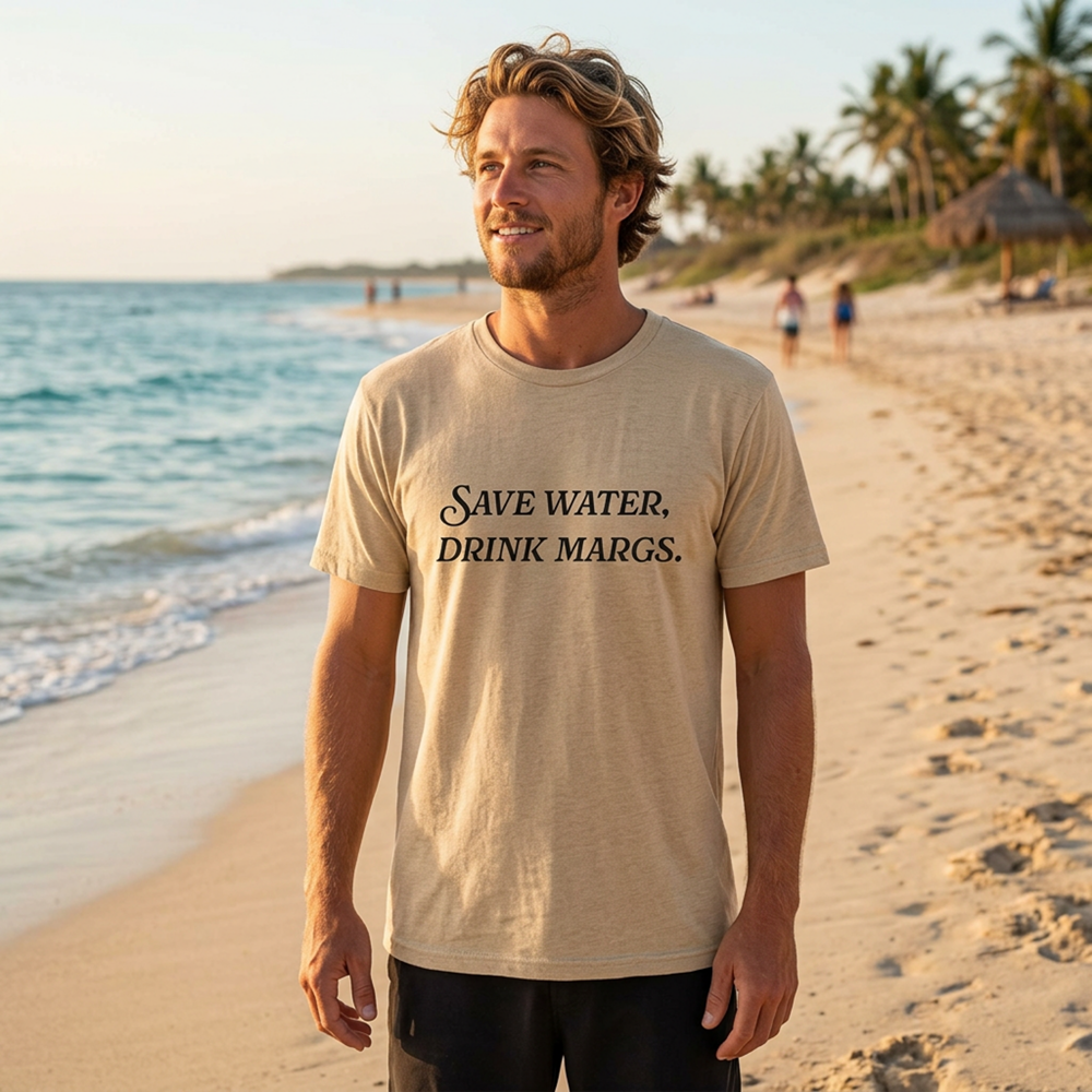 Save Water Drink Margs Unisex Gildan Lightweight Tee