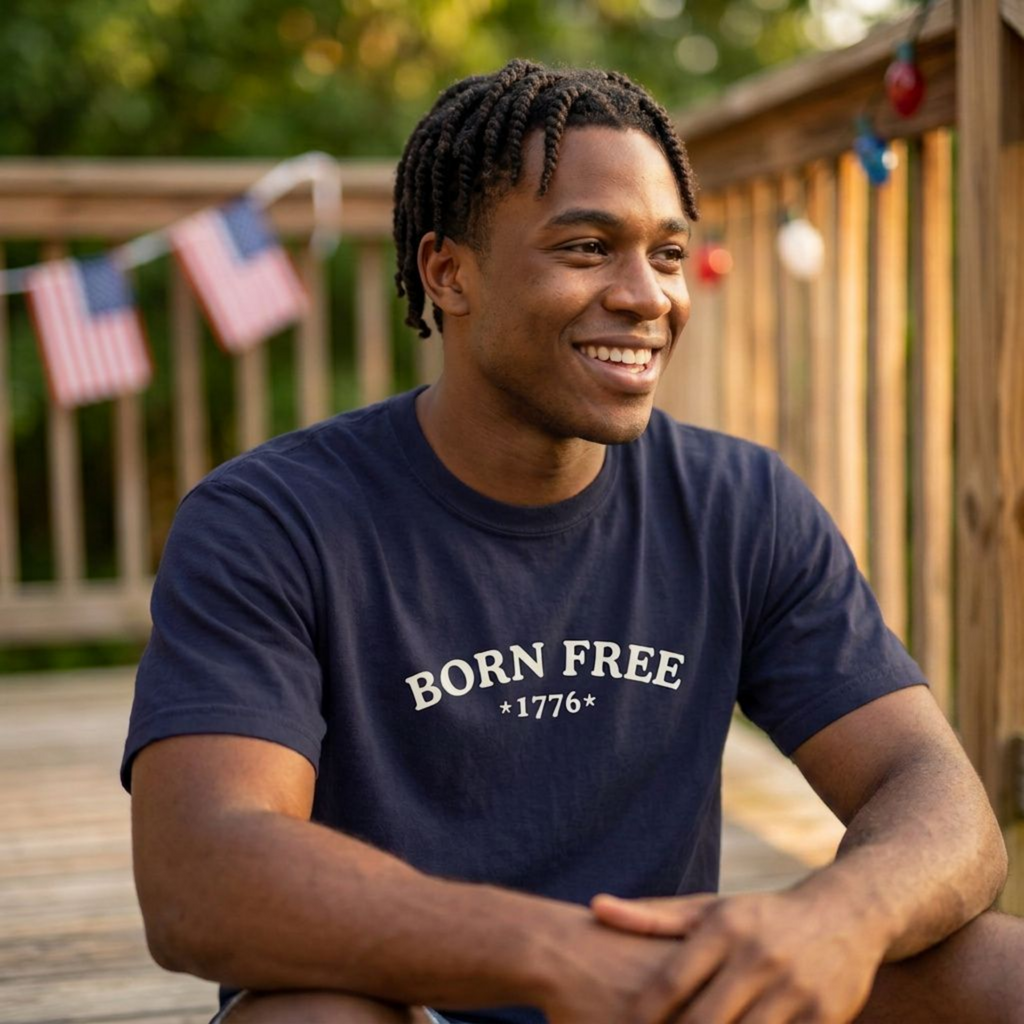 Born Free 1776 Unisex Comfort Colors Tee for 4th of July, Independence Day, America 250