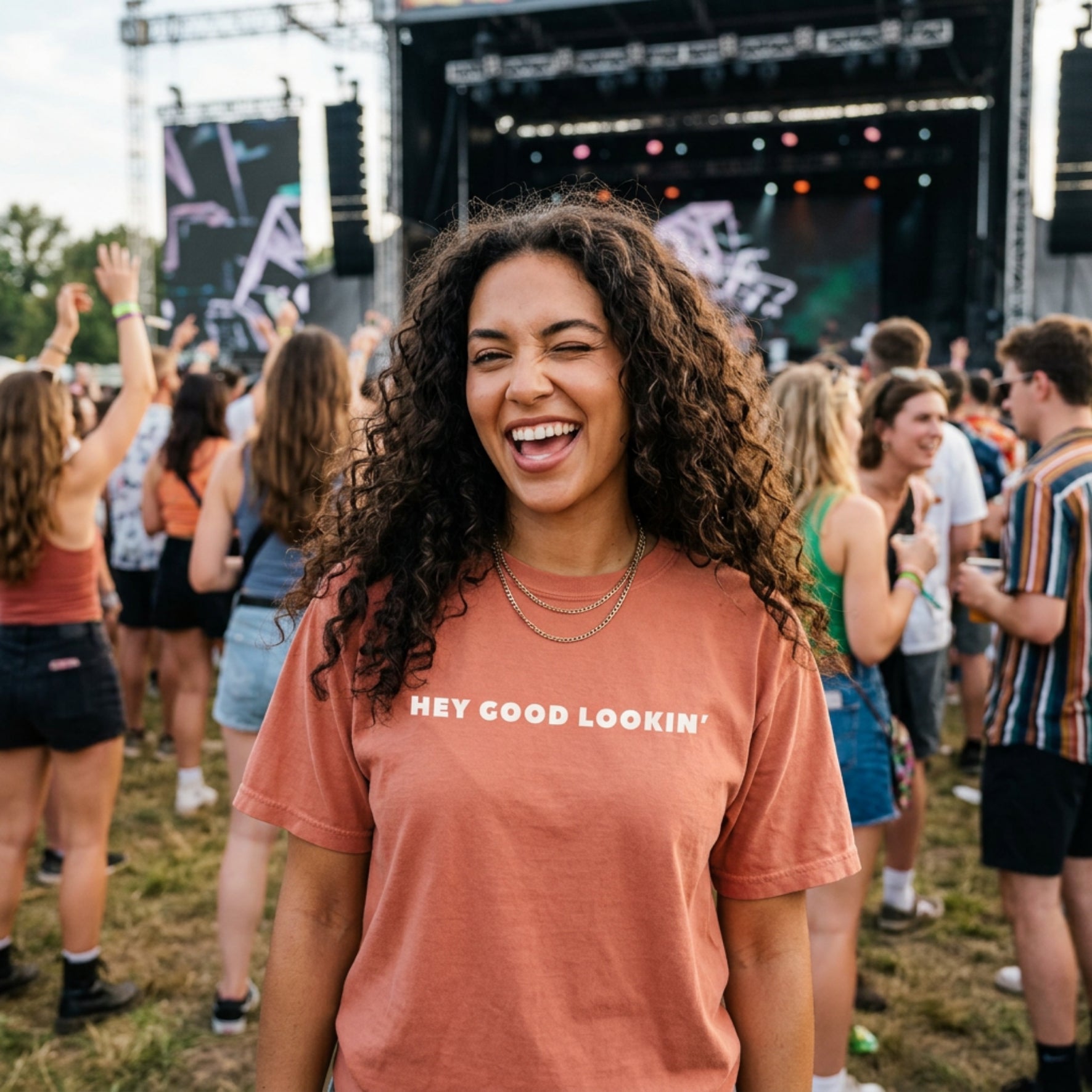 Hey Good Lookin' Unisex CC Tee, Funny T-shirt for Men and Women