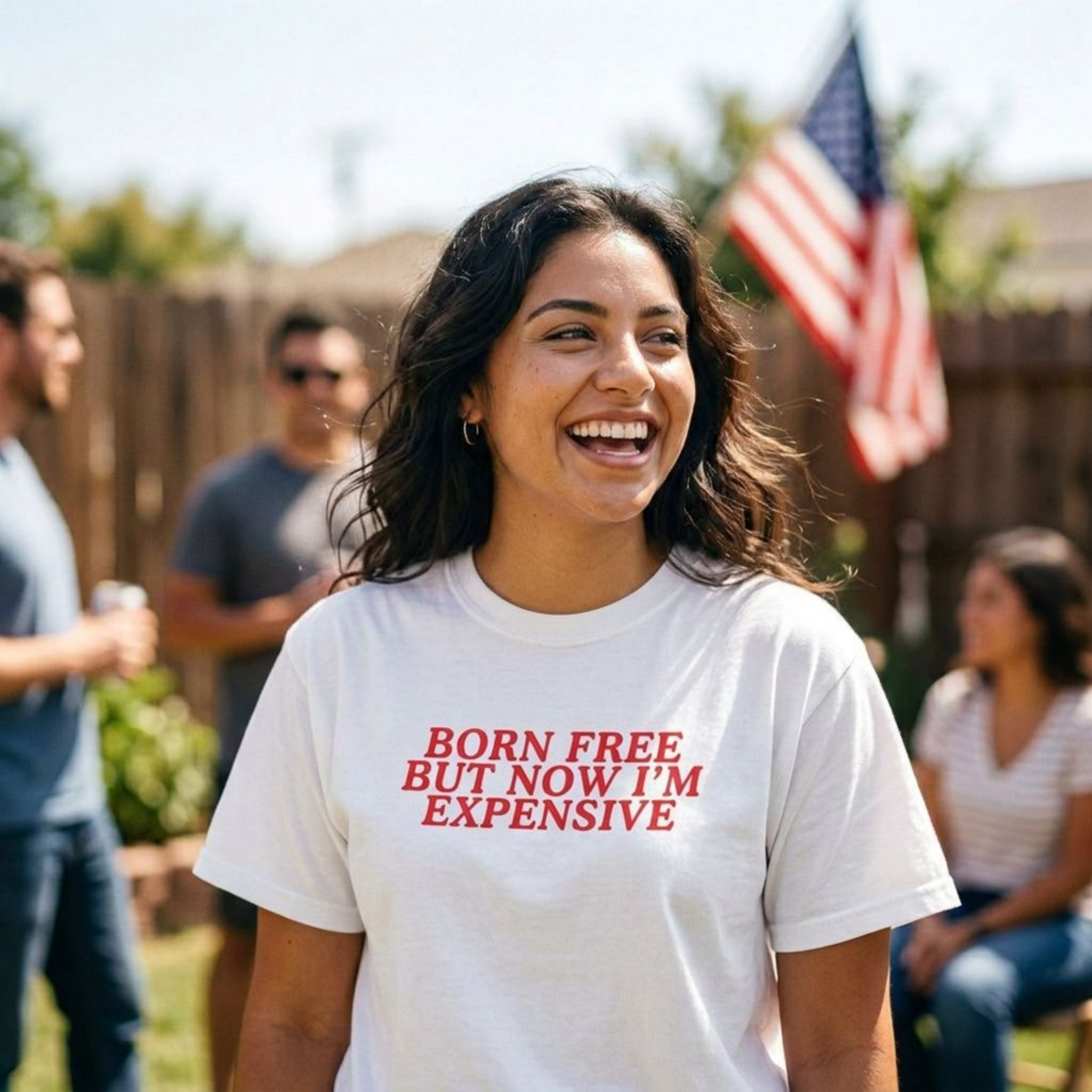 Born Free But Now I'm Expensive Women's CC Tee for 4th of July, Independence Day