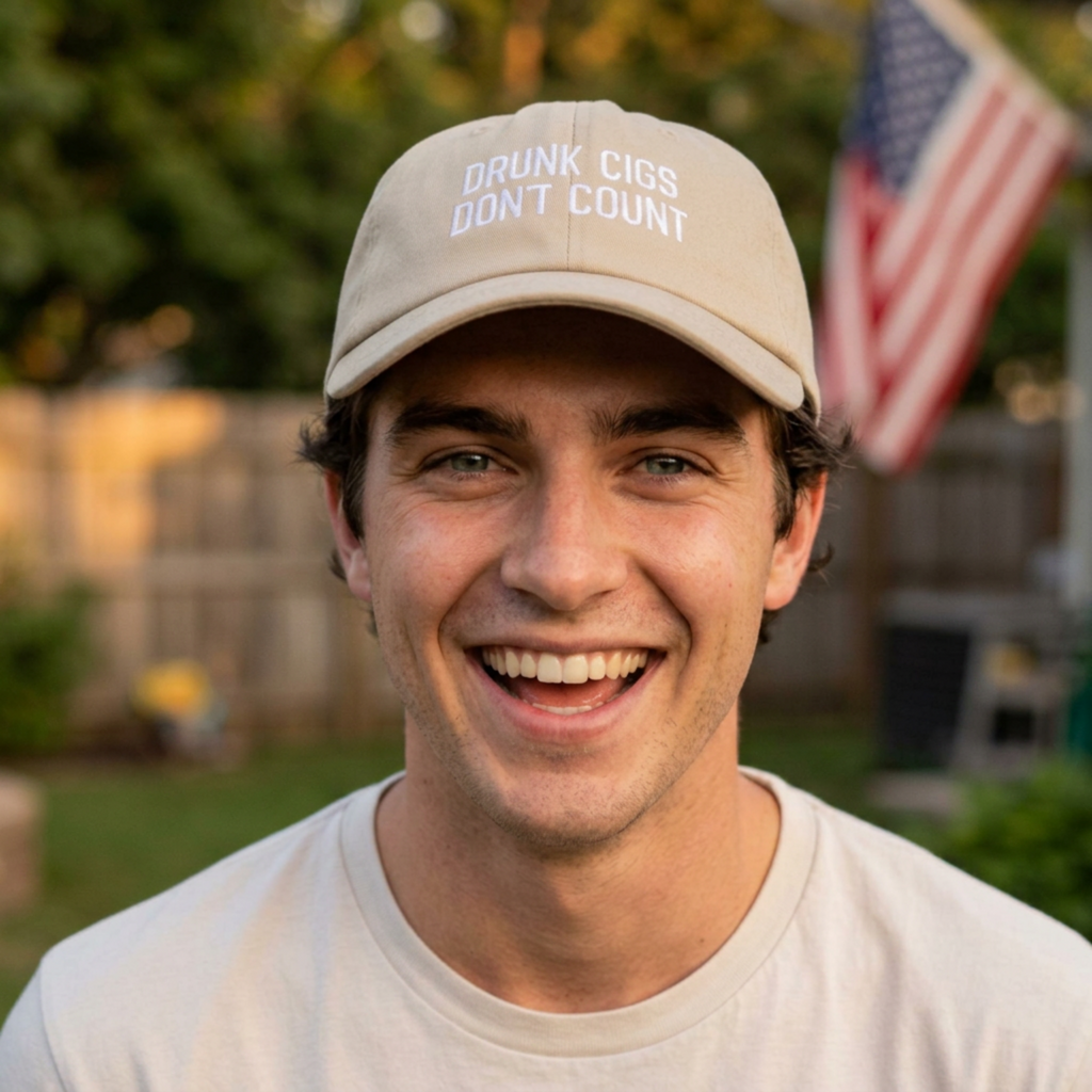 Drunk Cigs Don't Count Embroidered Classic Dad Cap